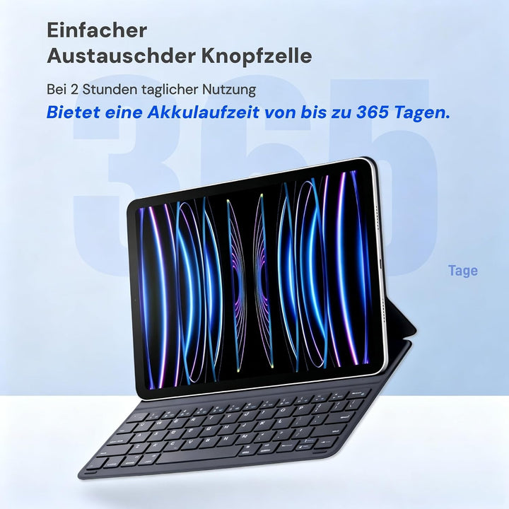 Deutsches QWERTZ-Layout Smart Keyboard Folio für iPad Pro 12,9 Zoll (3., 4., 5. 6. Gen) &amp; iPad Air 1