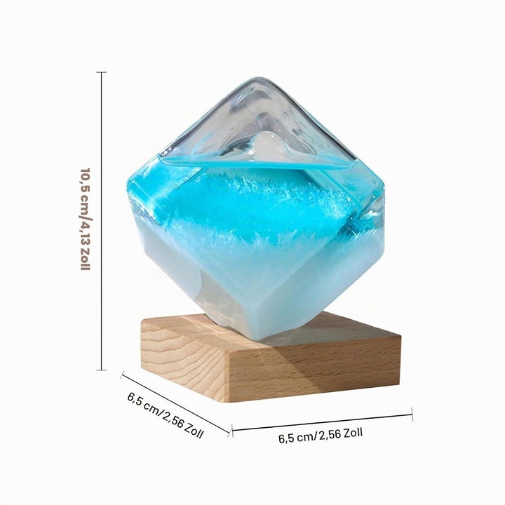 Sturm Glass Wetterstation, Sturm Glass Wettervorhersager,Sturmglas Wettervorhersageglas 8cm Wettervo