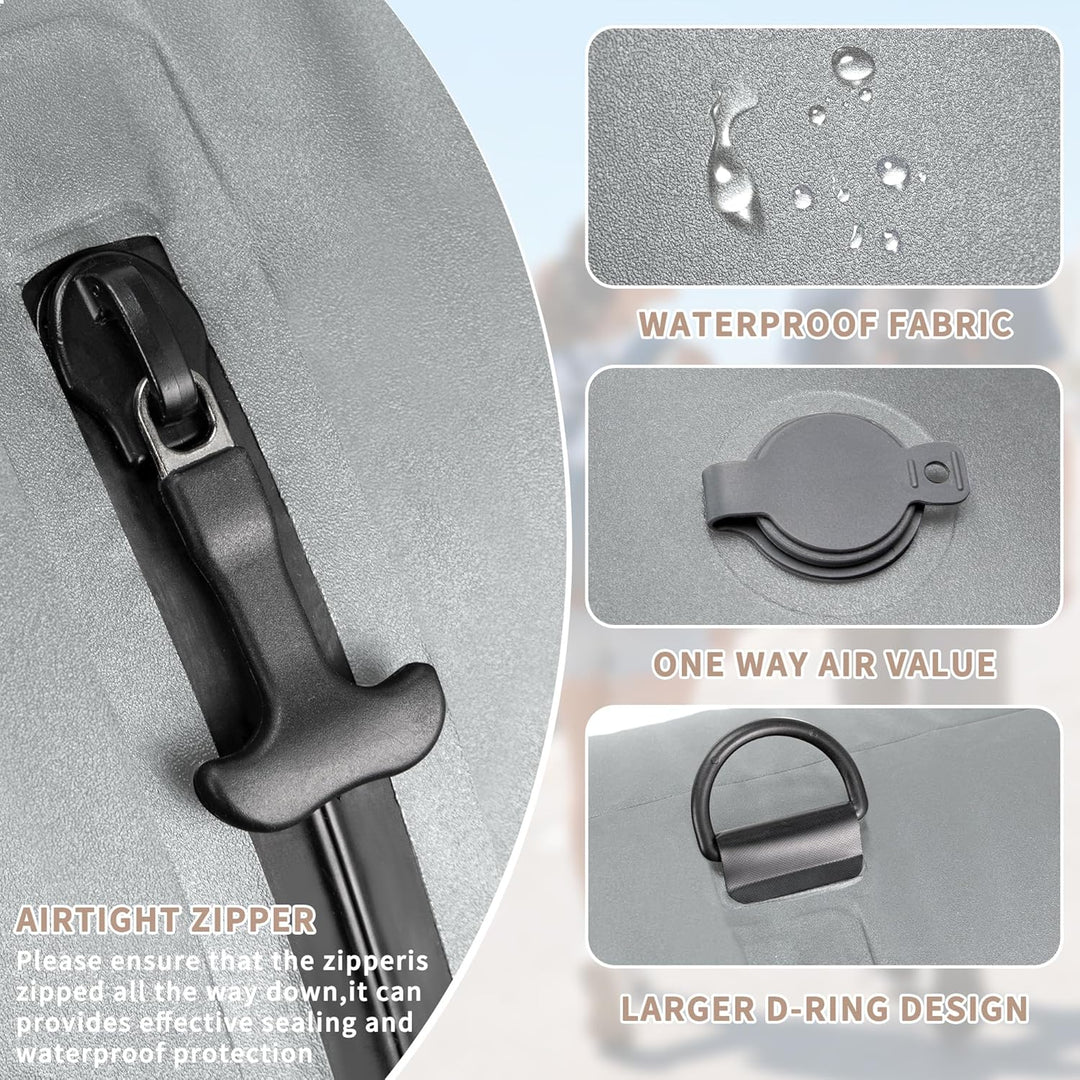 Koffer Organizer Compression Packwürfel Set, 5 Teilig Wiederverwendbar TPU Vakuumierbeutel mit IPX8