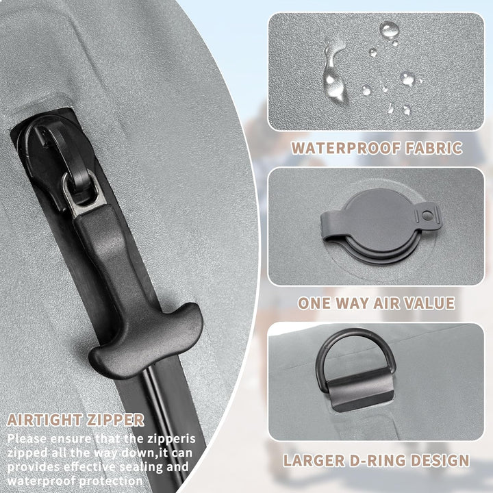 Koffer Organizer Compression Packwürfel Set, 5 Teilig Wiederverwendbar TPU Vakuumierbeutel mit IPX8