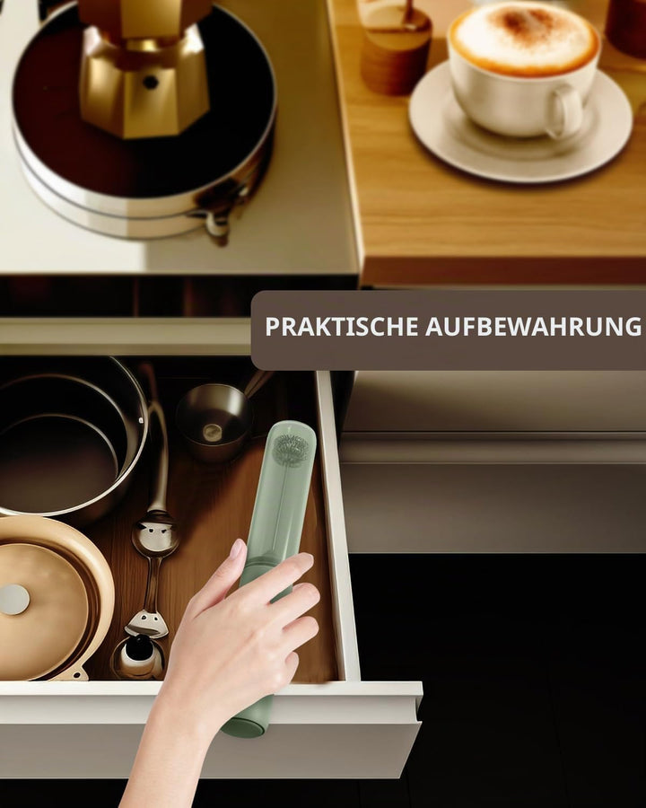 CIRCLE JOY Wiederaufladbarer Milchaufschäumer Handheld, Elektrischer Kaffee-Aufschäumer, Tragbarer H
