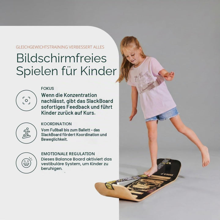 GIBBON SlackBoard – GiBoard Balance Board – Geschenk für Kinder &amp; Erwachsene – 1 &amp; 2 Linienoptionen