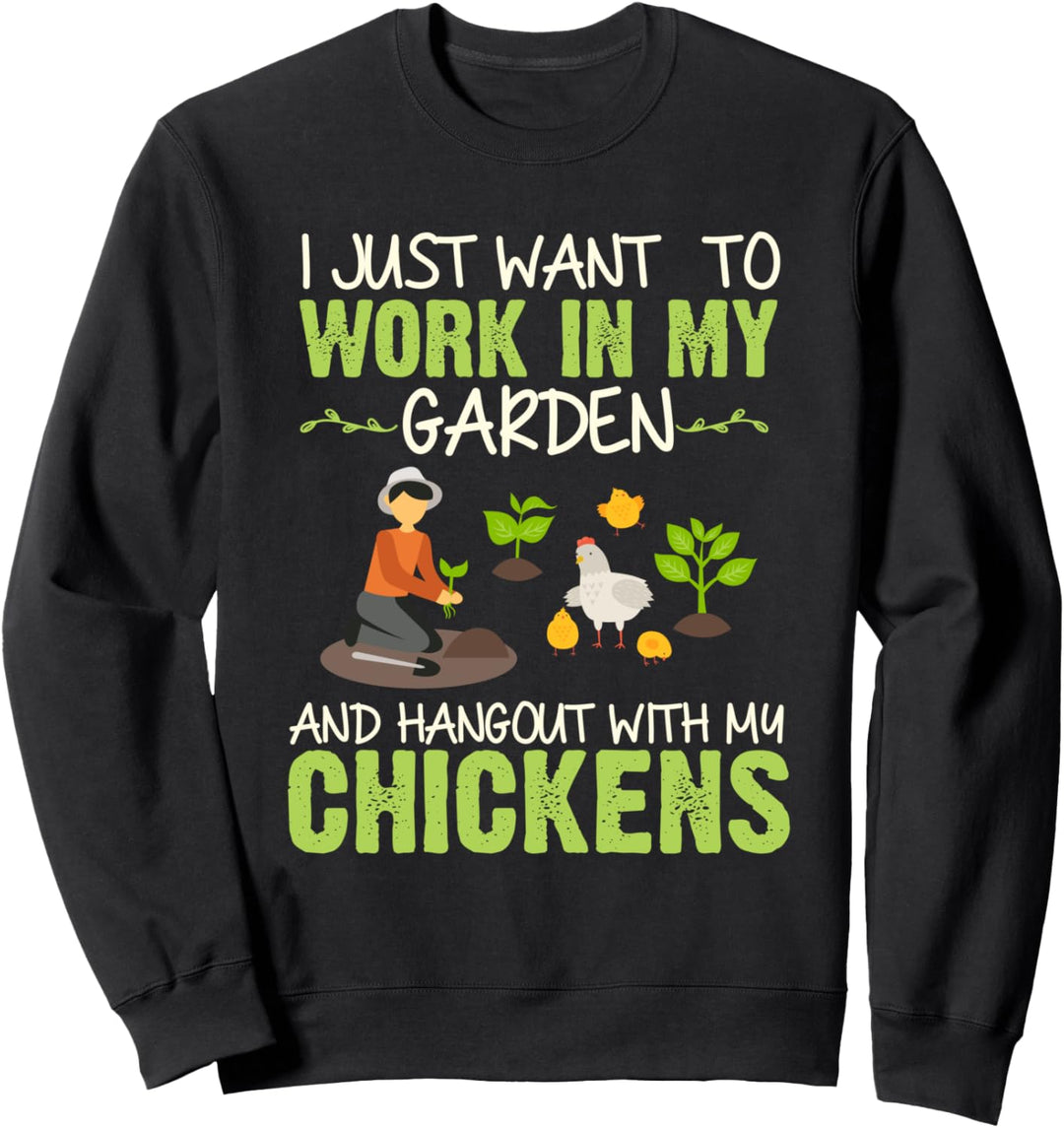 Bauernhof Tier Garten Hühner Hobbygärtner Lustiges Gärtner Sweatshirt