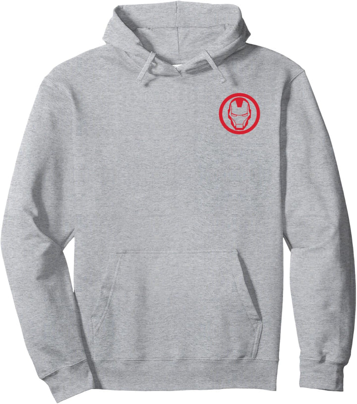 Marvel Iron Man Pocket Face Logo Pullover Hoodie