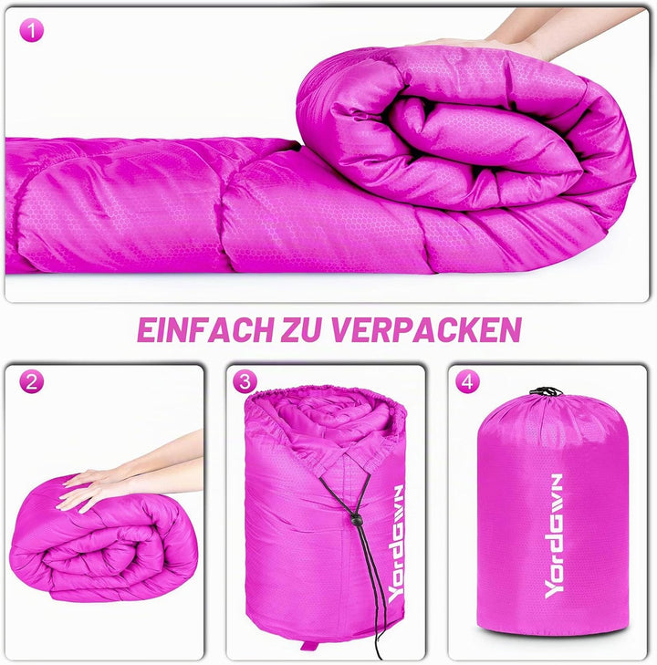 Schlafsack Outdoor Camping für Erwachsene Kinder, Schlafsäcke Sommer Winter 3-4 Jahreszeiten, Decken