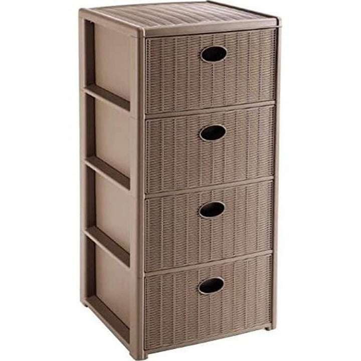 Kommode Elegance Kommode mit 4 Schubladen in Flechtoptik. Beschreibung Abmessungencm 40x40x80h 15,7"