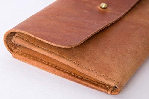 HOLZRICHTER BERLIN Geldbörse No 4-1 (M) Braun - Hochwertiges Damenportemonnaie handgefertigt aus Pre