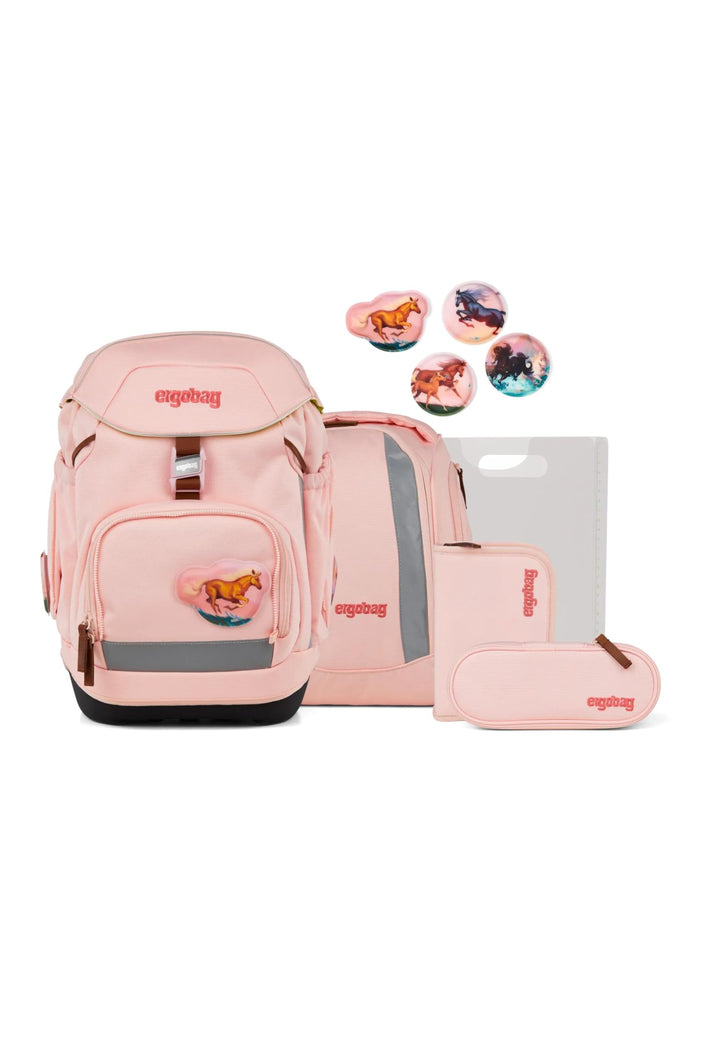 ergobag Schulranzen-Set Pack Set Einheitsgrösse Unzähmbär - Rosa, Einheitsgrösse Unzähmbär - Rosa