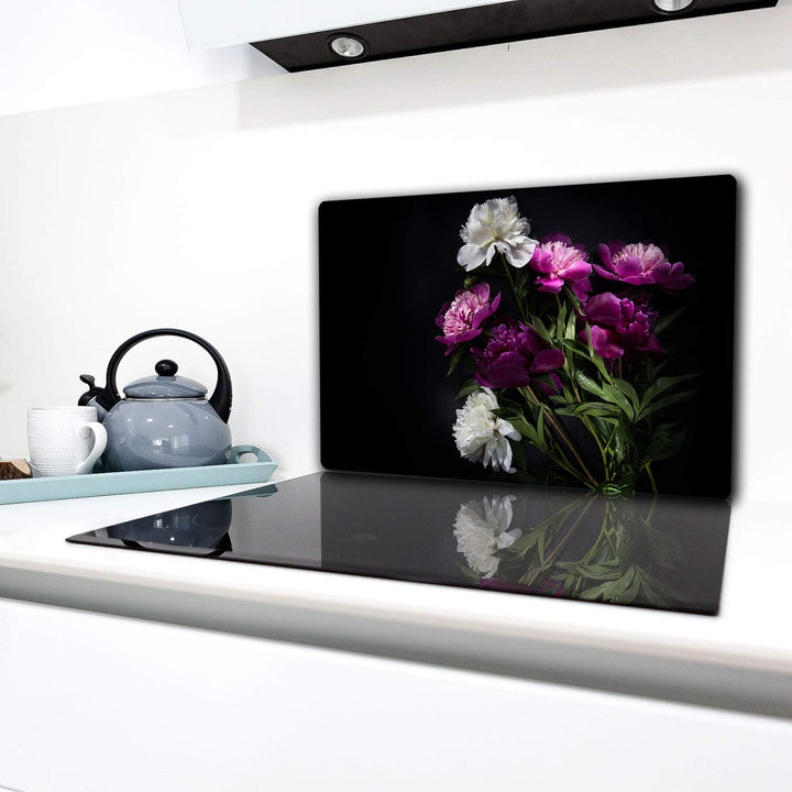TMK | Herdabdeckplatte 80x52 cm 1-teilig Ceranfeldabdeckung Induktion Herdschutz Spritzschutz Glaspl