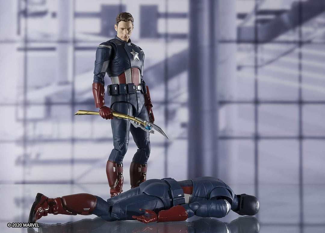 BANDAI Tamashii Nations Avengers: Endgame S.H. Figuarts Actionfigur Captain America Cap VS. Cap Edit