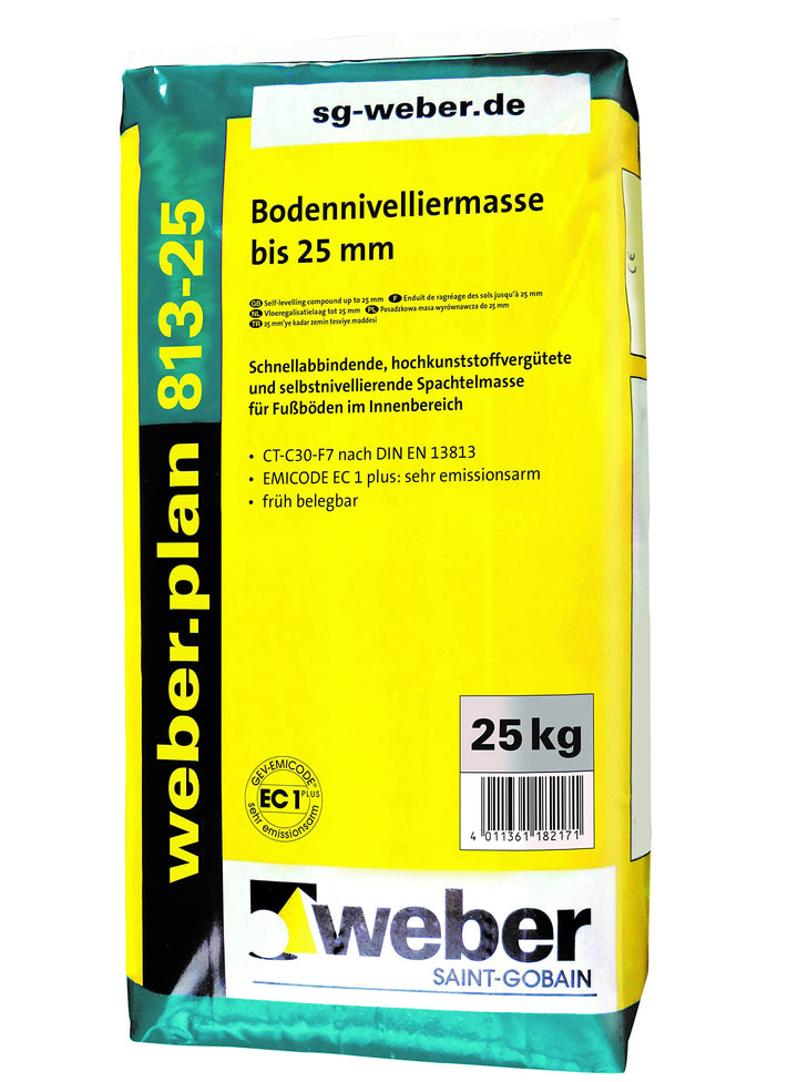 weber.plan 813-25, 25kg - Bodennivelliermasse bis 25 mm, 1
