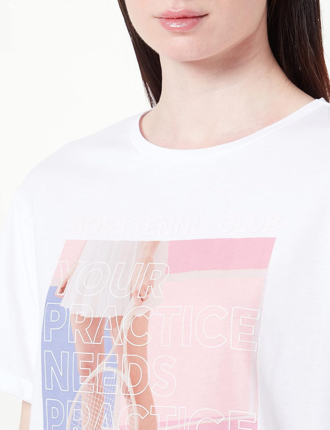BOSS Damen C_esummer_Print T_Shirt S White100, S White100