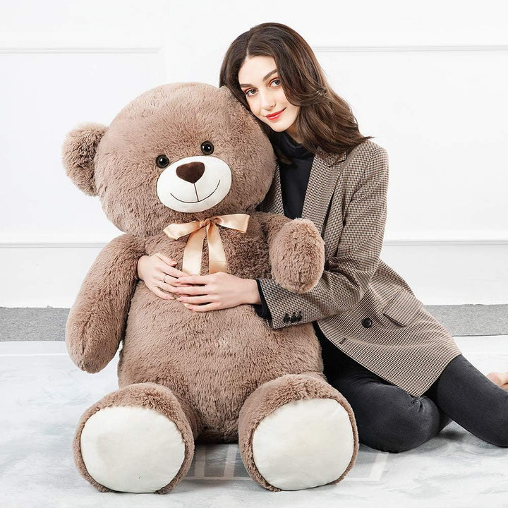 MorisMos 130cm riesen Teddy Kuscheltier XXL, gross teddybär XXL plüschtier stoffbär, Geburtstag Freu