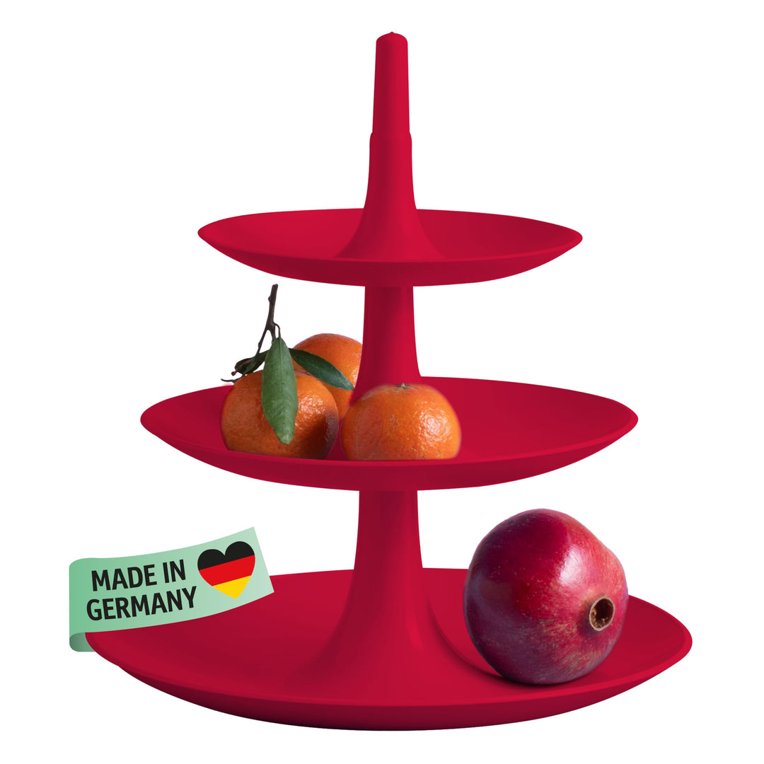 Koziol BABELL L Etagere 3-teilig | Servierständer für Kuchen, Gebäck, Obst, Käse, Sandwiches | biozi