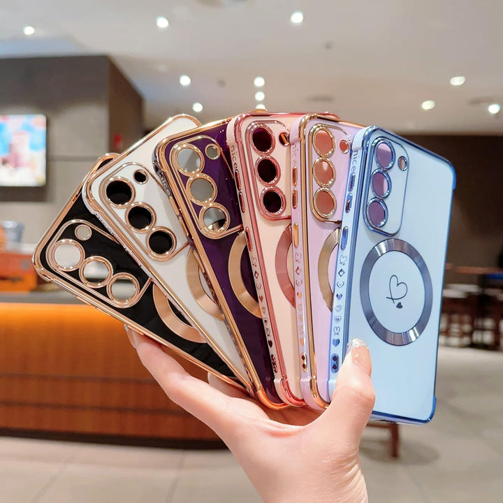 ZTOFERA für Samsung Galaxy S23 5G Hülle, 6,1 Zoll, Magnetisch Handyhülle für S23 Case, Weiche Siliko
