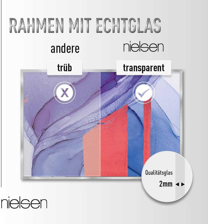 nielsen Aluminium Bilderrahmen Alpha, 15x20 cm, Wengé Hell Wengé Hell 15 x 20 cm, Wengé Hell 15 x 20