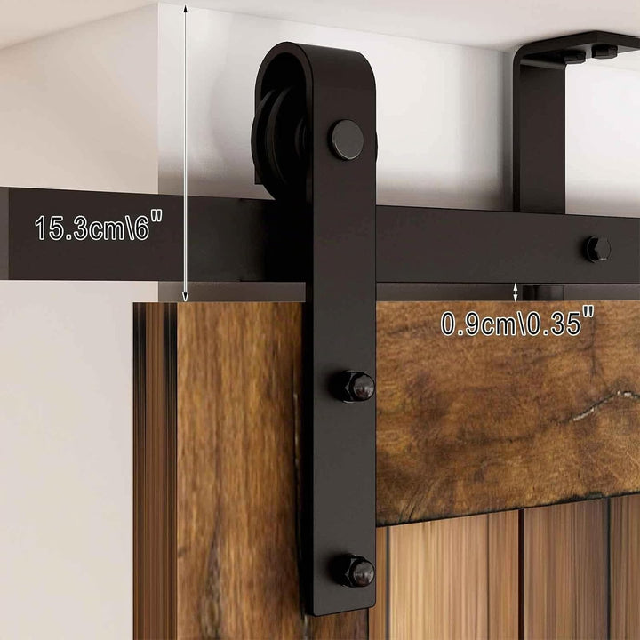 6.6FT/2M Deckenmontage Schiebetüre Beschläge, Ceiling mount brackets barn door hardware laufschiene