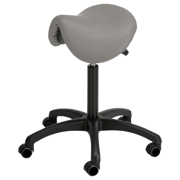 Sport-Tec Sattelhocker Standard mit Polster und Rollen, Rollhocker, Arbeitshocker Grau, Grau