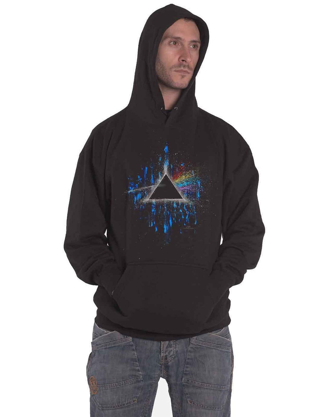 Pink Floyd Herren Kapuzenpullover Dark Side of The Moon Splatter schwarz