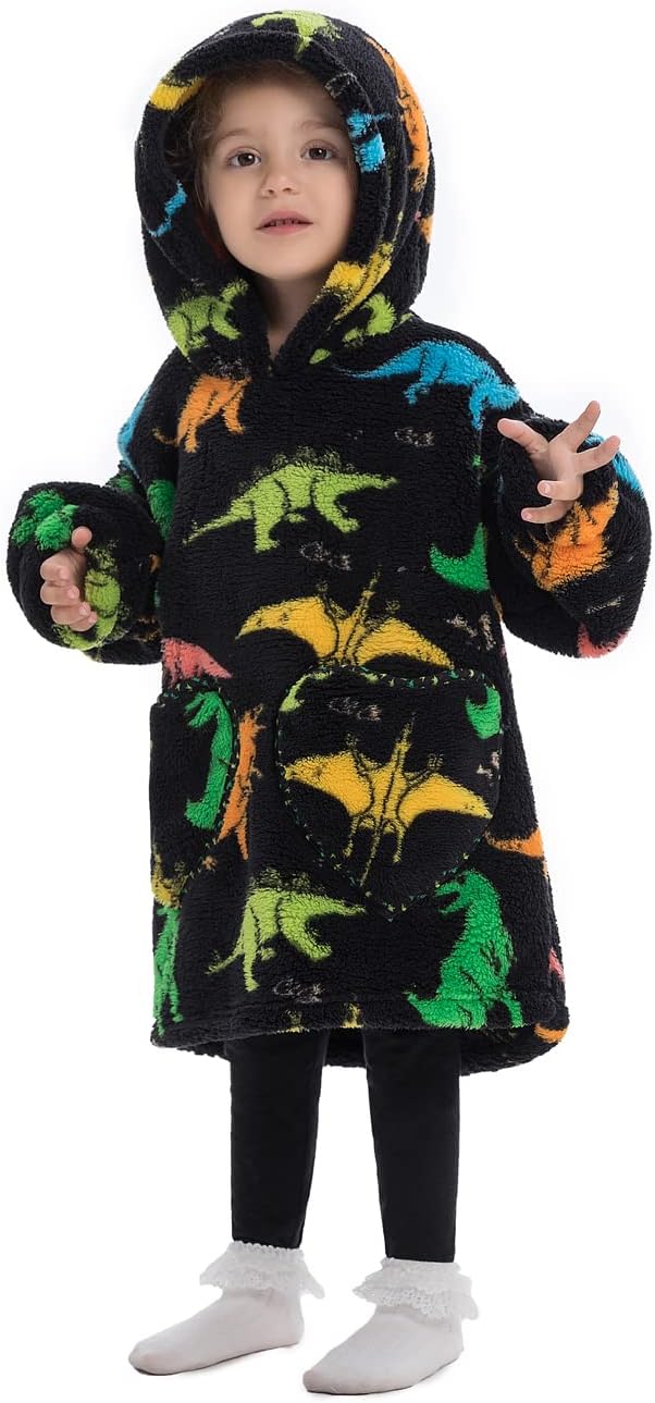 Kinder Übergrosse Kapuzenpullover,Super Weich Warmes Bequeme Tragbare Decken Sweatshirt für Mädchen