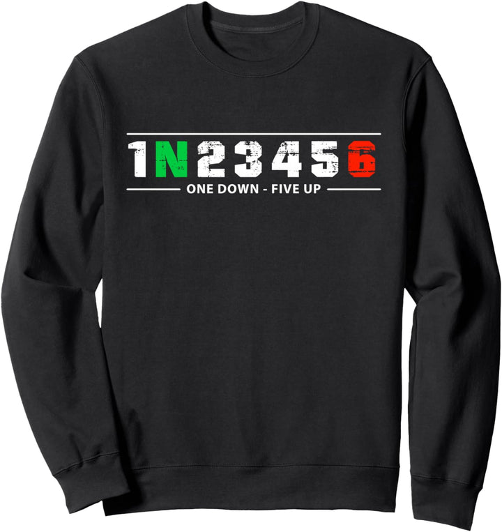 Motorrad Gänge 1N23456 I Motorradfahrer &amp; Motorradfahrerin Sweatshirt