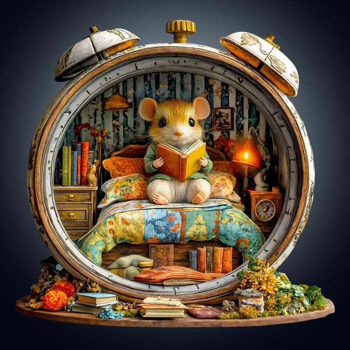 Holzpuzzles für Erwachsene – 34 cm × 32.7 cm Weckermaus Puzzle, Weckermaus