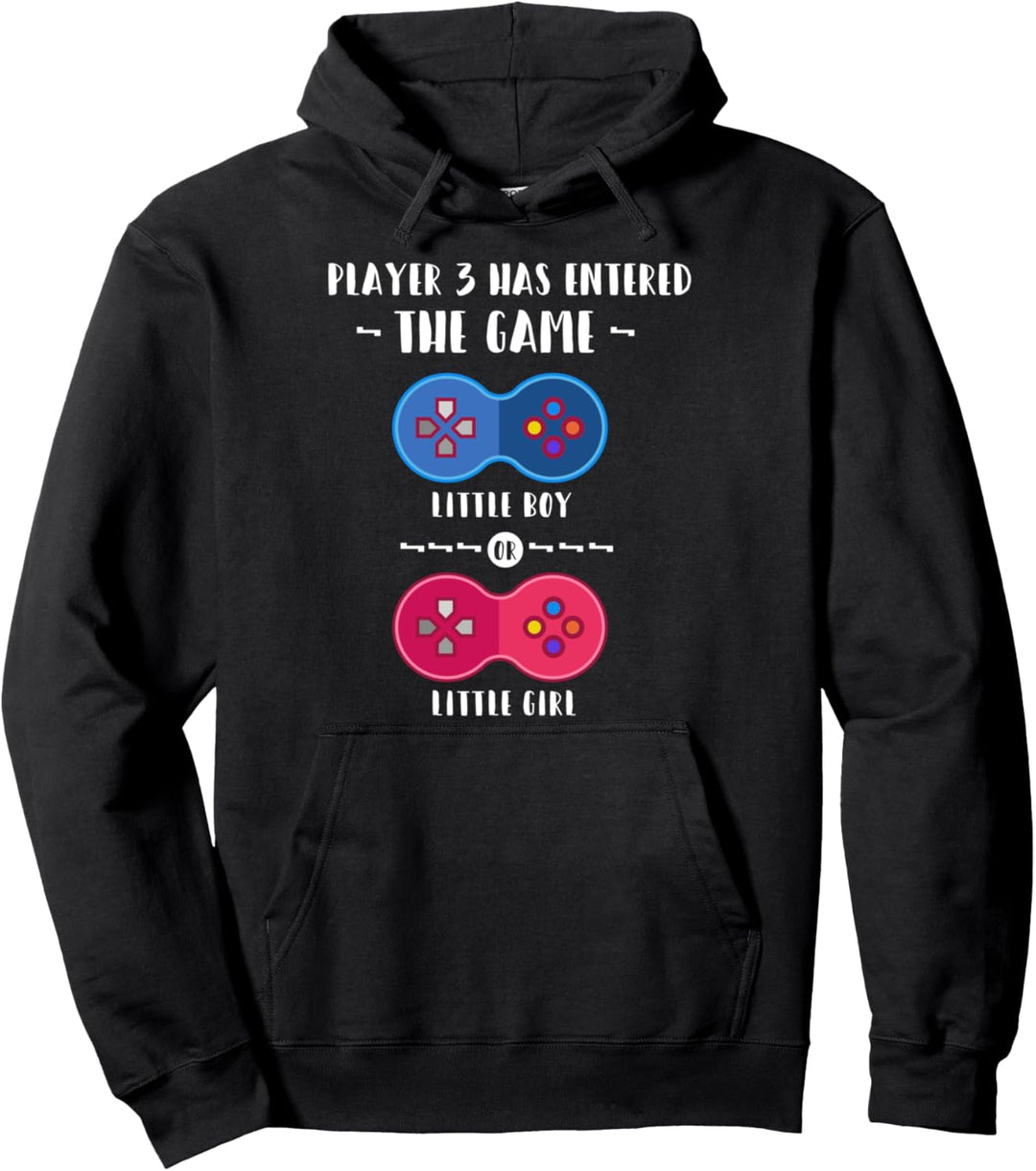 Gender Reveal Gamer - Spieler 3 eingegebenes Geschenk Pullover Hoodie