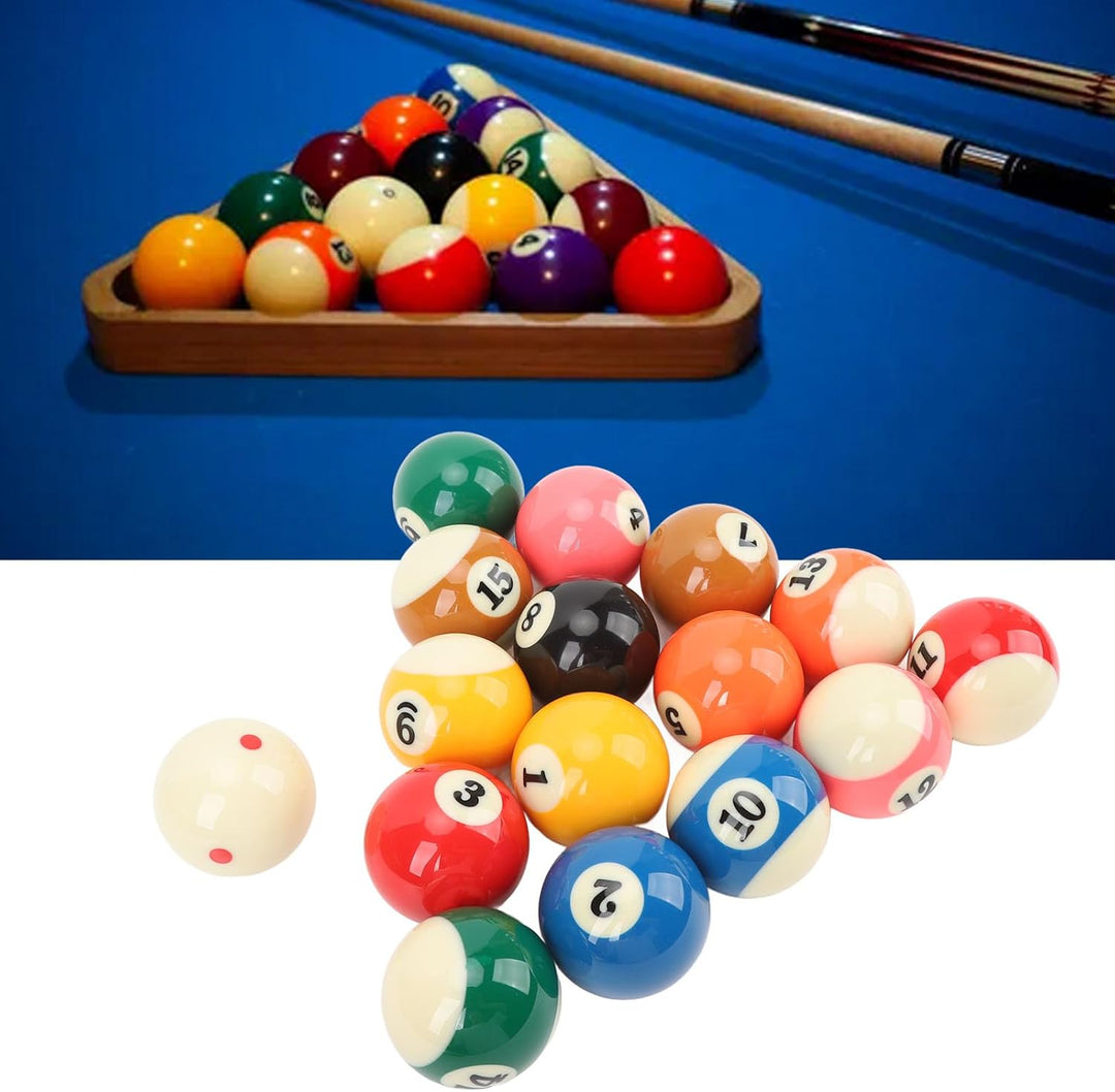 Bällebad Billard Set 16 Stück Diameter 57.2mm/22.5" Pool Billard Kugeln Kugelset aus Kunstharz Punkt