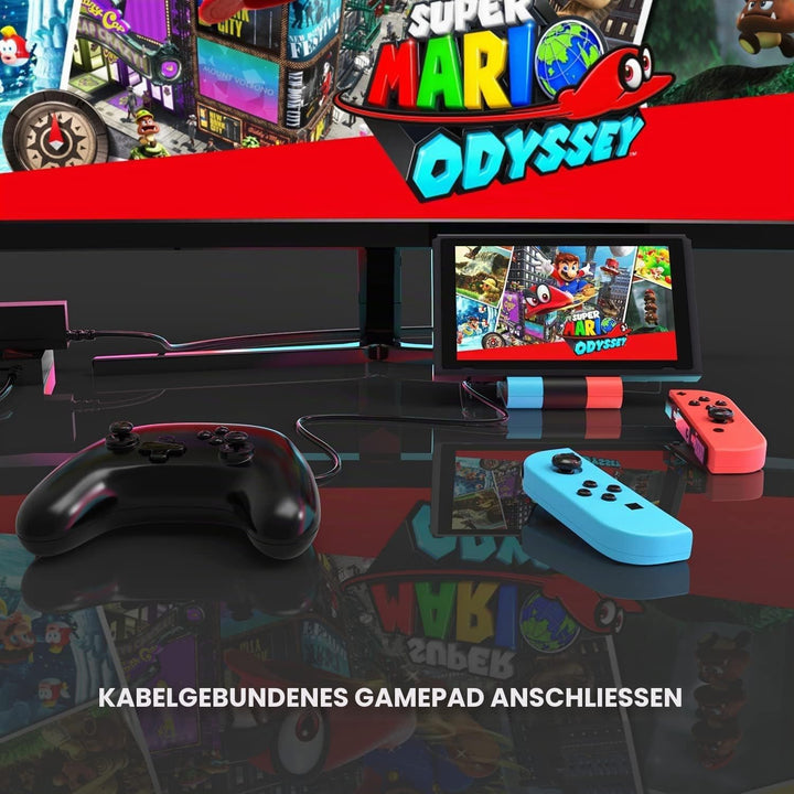 Switch TV Dock,Docking Station für Nintendo Switch/Switch OLED, Faltbare Typ C zu HDMI Adapter Switc