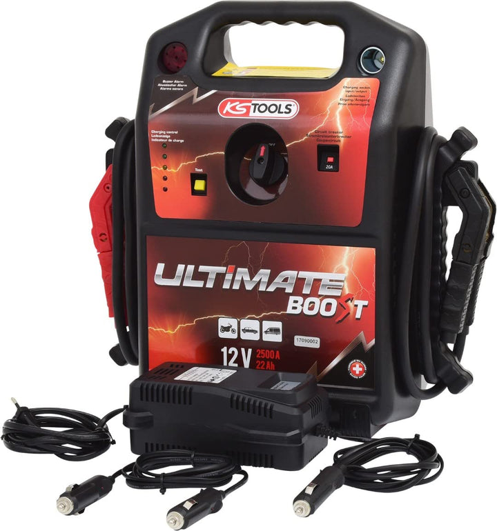 KS Tools 12 V Batterie-Booster, Mobiles Starthilfegerät 850 A