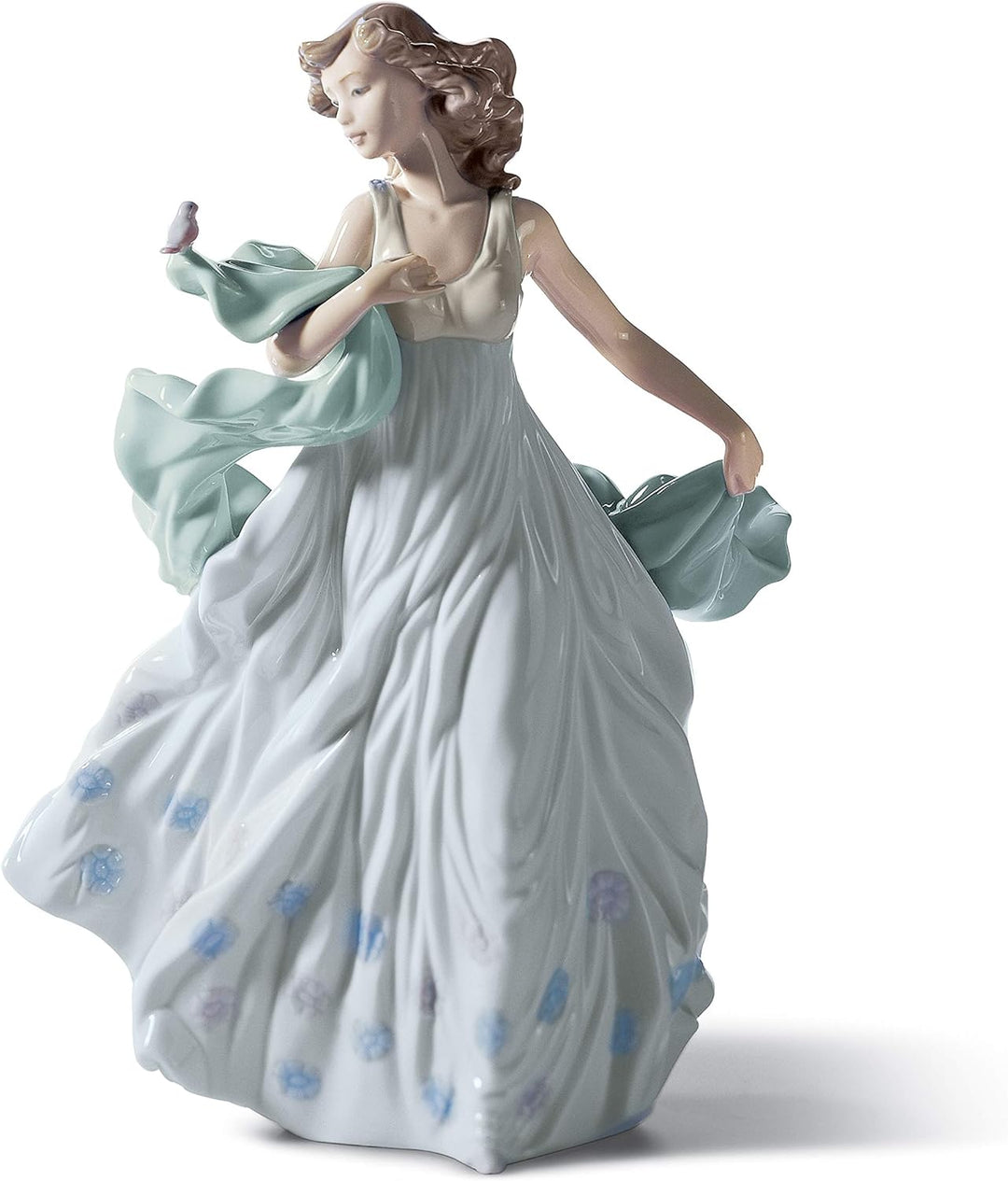 LLADRÓ Frauen-Figur Sommerserenade. Dame. Porzellan.