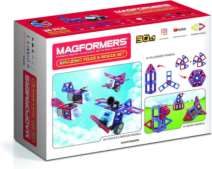 Magformers Amazing Police &amp; Rescue Set