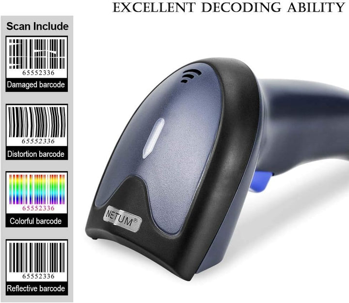 NETUM Wired CCD Barcode Scanner - Handheld USB 1D Barcode Imager für Mobile Zahlungen Bildschirmscan