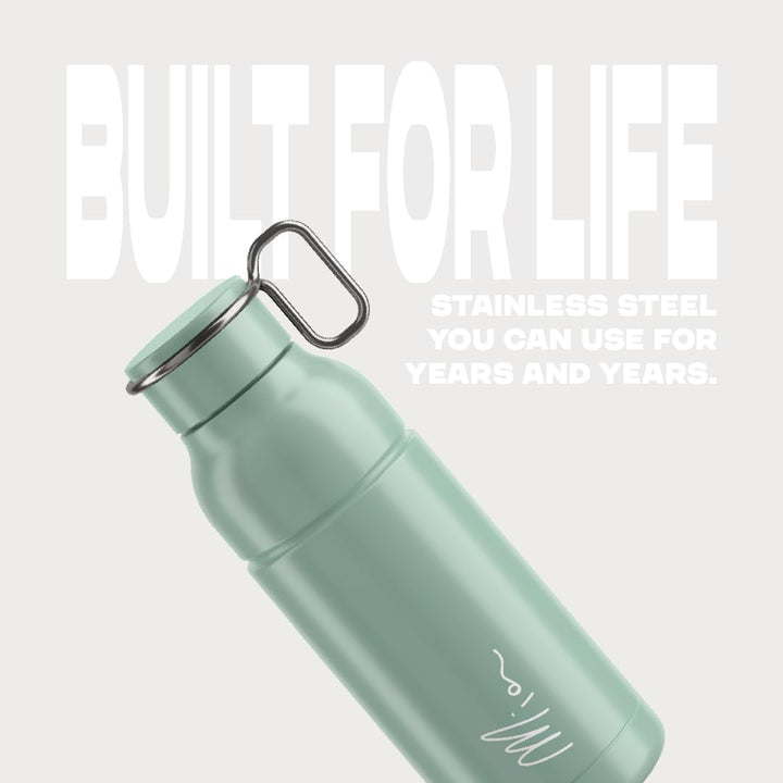 Elite Elite Unisex – Erwachsene Mia INOX Trinkflasche, Grün, 650 ml