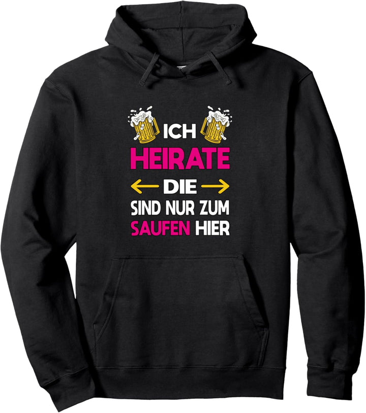 Herren JGA Kostüm Männer Junggesellenabschied Bräutigam Pullover Hoodie
