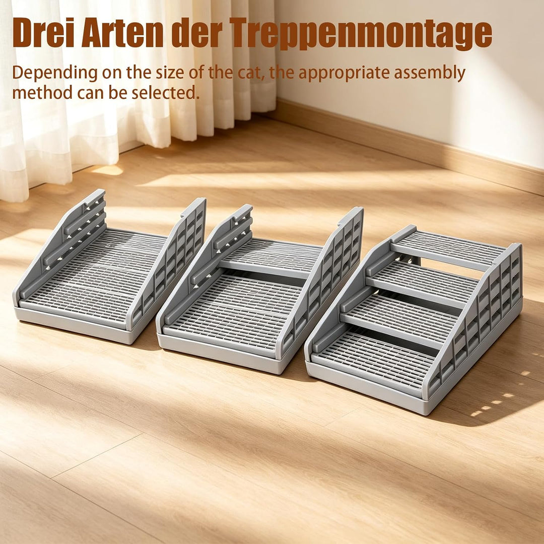 Katzentreppe, rutschfeste Katzentreppe für Katzentoiletten