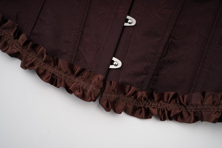 SZIVYSHI Overbust Korsett Damen Top | 14-Stäbchen Jacquard Bustier. Formt eine Sanduhr-Figur für Ren