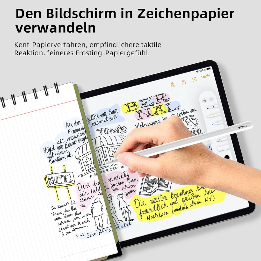 3 Stück Papier Folie Kompatibel mit iPad Air 5.Generation 2022 &amp; iPad Air 4 2020 10,9 Zoll &amp;iPad Pro