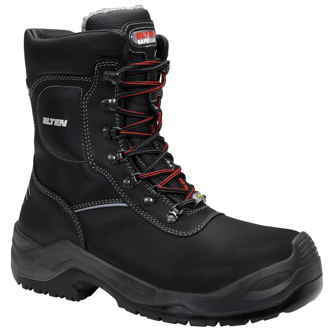 ELTEN Sicherheitsschuhe JOSCHI ESD S3 CI, Damen und Herren, Winterstiefel, warm, Schwarz, Aluminiumk