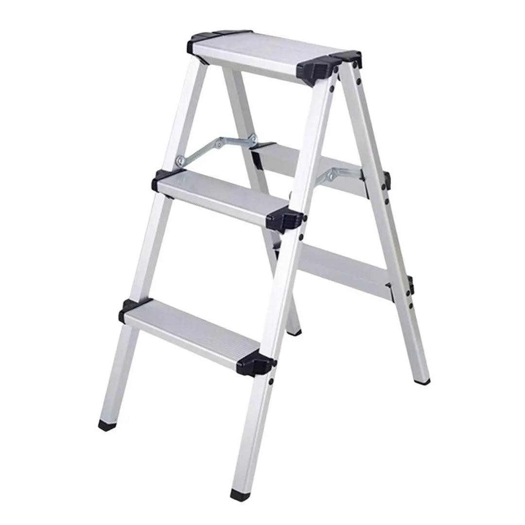 Treppe Leiter aus Aluminium, faltbar, doppelseitig, 3 Stufen