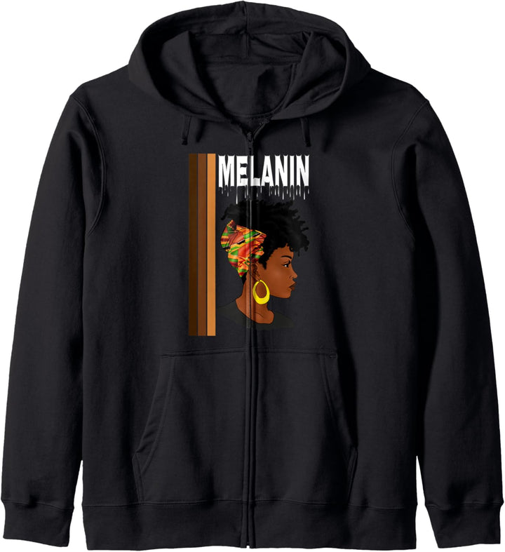 Melanin Drippin Afro Queen Black Pride Magic Kapuzenjacke