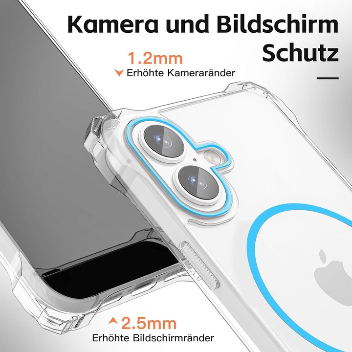 Handyband Abnehmbar für iPhone 17 Hülle mit Band, Langes Band zum Umhängen &amp; Kurzkordel für Handgele