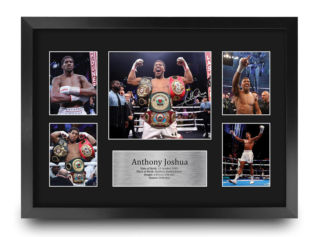 HWC Trading FR A3 Anthony Joshua Boxing Geschenke Gedrucktes Signiertes Autogrammbild Für Boxer-Erin