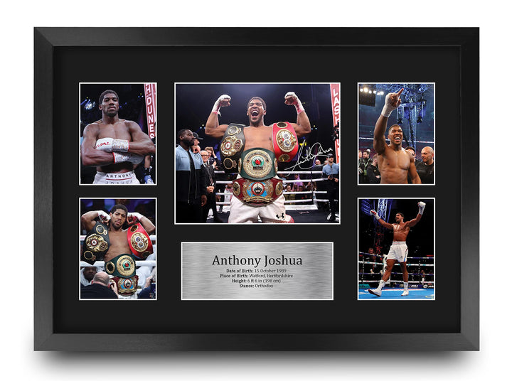 HWC Trading FR A3 Anthony Joshua Boxing Geschenke Gedrucktes Signiertes Autogrammbild Für Boxer-Erin