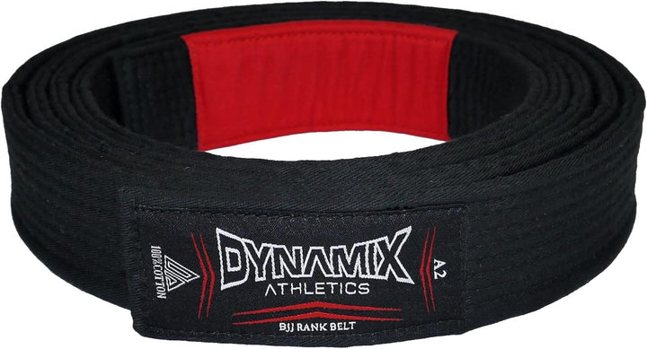 Dynamix Athletics Brazilian Jiu Jitsu Gürtel - Erwachsene - BJJ Ju Jutsu Gi Kimono Rank Belt Schwarz