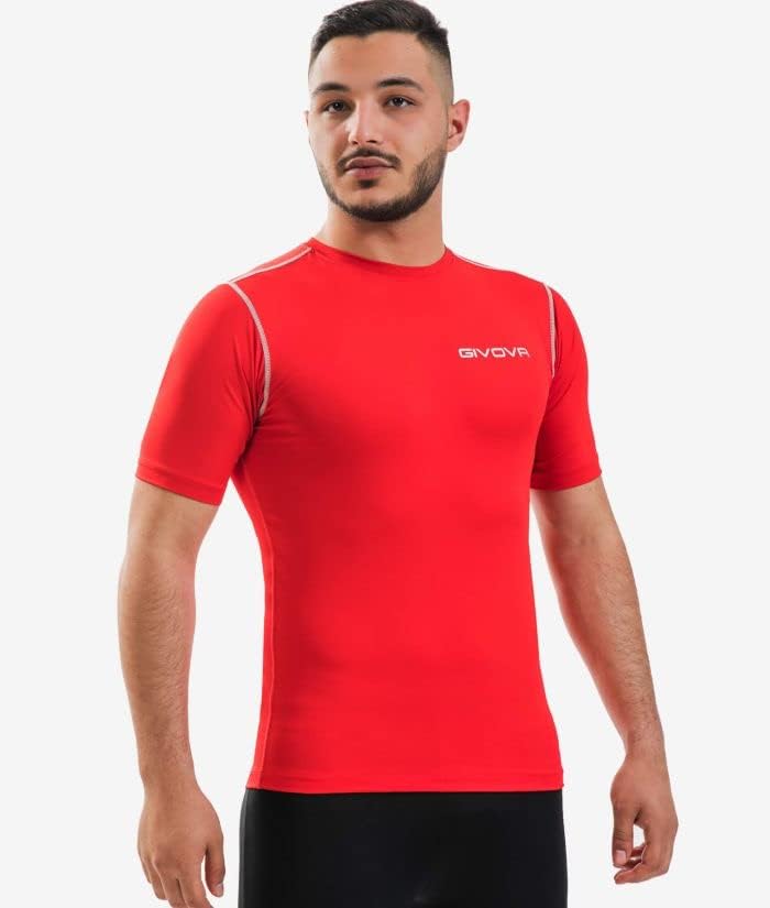 Givova Corpus 2 Elastisches Ärmel-Unterhemd M/C T-Shirt M Rot, M Rot