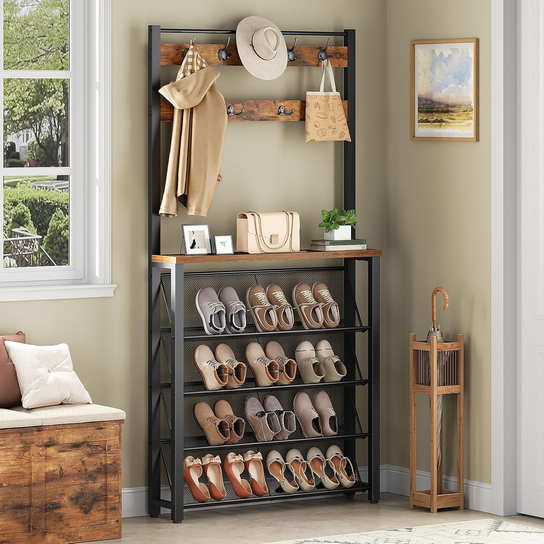 HOOBRO 20 cm schmaler Garderobenständer, Garderobe, Kleiderständer