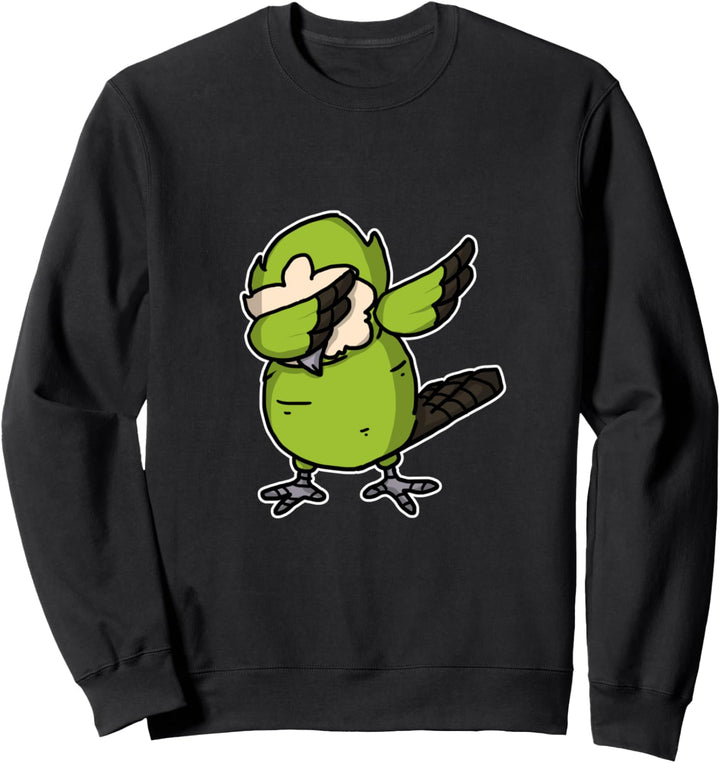 Lustiges Dabbing Kakapo Geschenk Grüner Papagei Dab Dance Sweatshirt