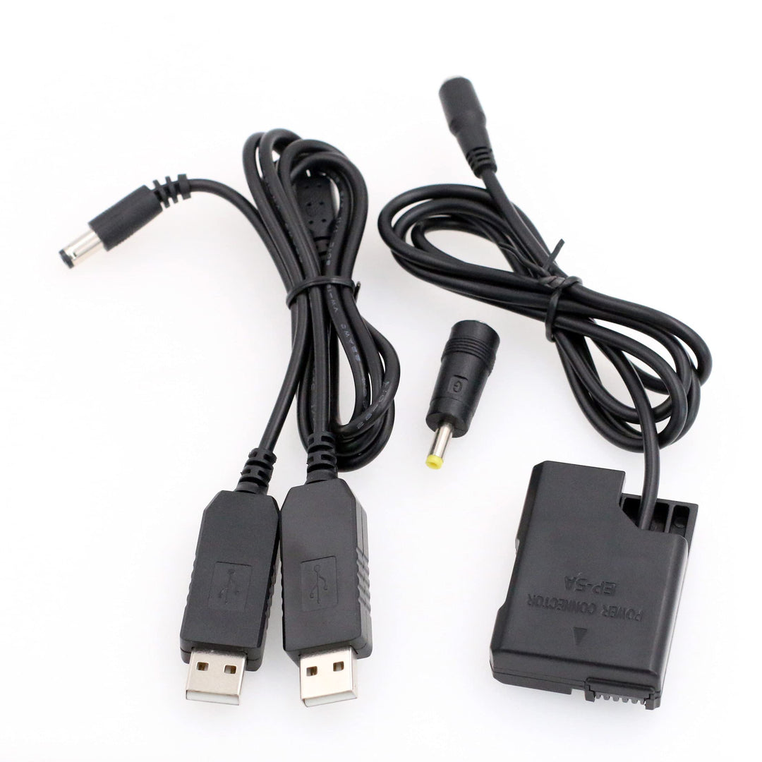 Dual USB EN-EL14 Dummy Akku DC Koppler EP-5A für Nikon D5100 5200 5300 DSLR-Kamera