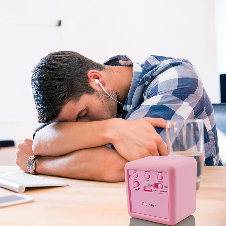 Plumeet Digitaler Reisewecker, Einfach Einzustellen, mit Schlummermodus, Weichem Nachtlicht, Grossem
